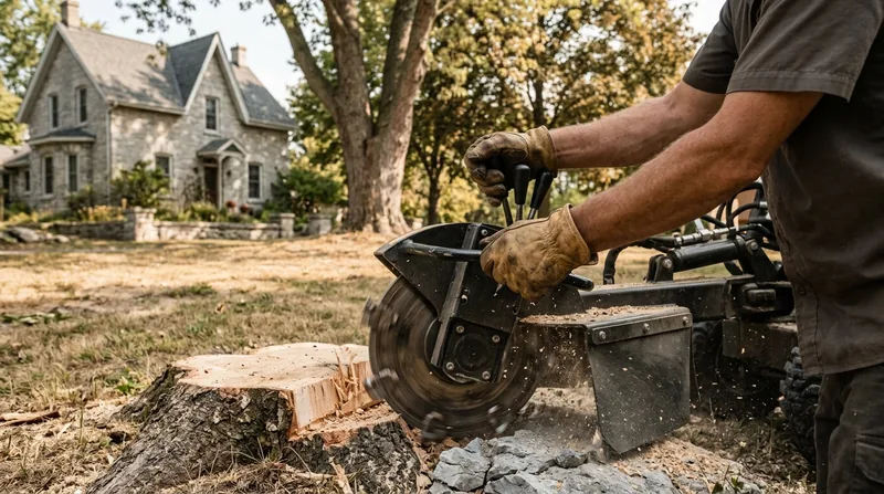 Stump Grinding in Kingston